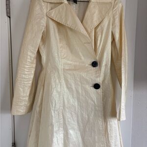 Ralph Lauren Shimmery Cream Trench Coat